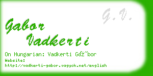 gabor vadkerti business card